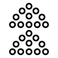 Two arrows pointing upwards formed by circles increasing in size vector