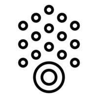 Minimalist expanding circles icon symbolizing growth and progress vector
