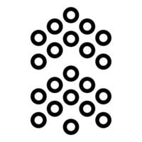 Two groups of circles showing decentralized hierarchical structure vector