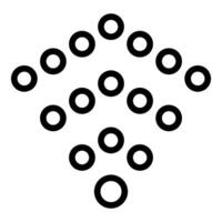 Abstract diamond shape created by connecting circles forming a modern and geometric pattern vector