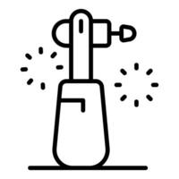 Electric engraving pen making sparks while working vector