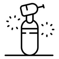 Spraying disinfectant aerosol can for sterilizing and disinfecting surfaces vector