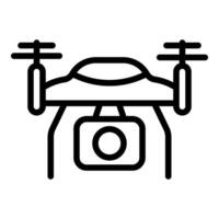 Drone with camera taking aerial photos and videos vector
