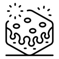 Nano sponge absorbing liquid with light shining on it vector