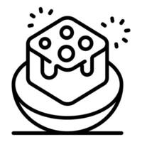 Delicious honeycomb dripping with sweet golden nectar on a plate vector