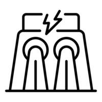 Geothermal power plant generating electricity with steam turbines vector