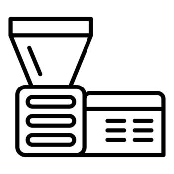 Recycling machine processing plastic for sustainable practices vector