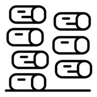 Toggle switches representing options, settings, and preferences in a clean design vector