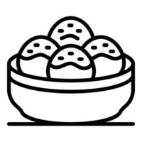 Tasty falafel icon, simple black style, perfect for web and mobile design vector