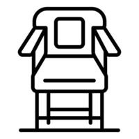 Comfortable waiting room chair with armrests and back support vector