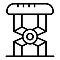 Car press forming a metal part in automotive industry vector