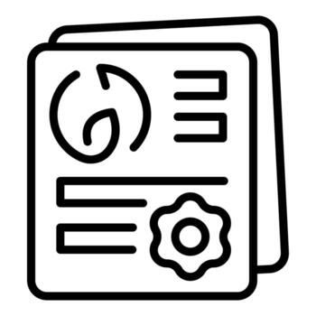 Evaluating business performance with analytics reports showing growth and settings vector