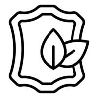 Eco leather label showing commitment to sustainability and eco friendly practices vector