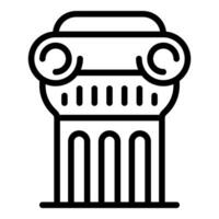 Ionic order column representing classical greek architecture vector