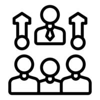 Manager leading team to success, increasing business growth and progress vector