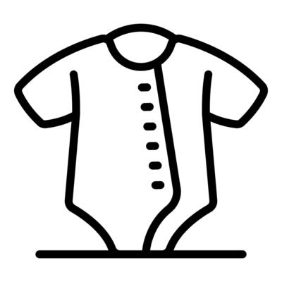 Simple infant bodysuit clothing apparel icon design element