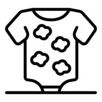 Baby clothes showing stains from spitting up milk after feeding vector