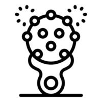 Baby beanbag rattle making noise and sparkling on a flat surface vector
