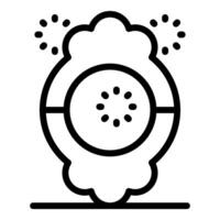 Kiwi fruit exploding with seeds and smoke clouds forming vector