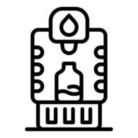 Water dispenser filling bottle with fresh, clean water vector