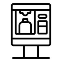 Modern coffee vending machine preparing a beverage icon vector