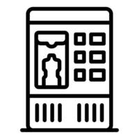 Vending machine displaying fashion items is ready to dispense products vector