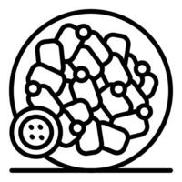 Petri dish with growing bacteria and virus cells under microscope vector