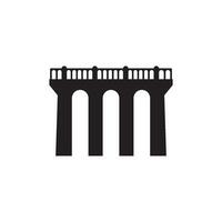 Toll pillar Bridge icon vector