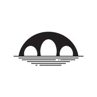 Curve Bridge icon vector