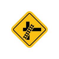 Train sign railway symbol icon vector