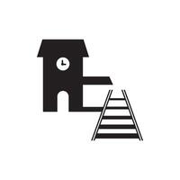 Train sign railway vector