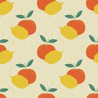 Colorful seamless pattern of orange and lemon, colorful combination for fabric, textiles, clothing, wrapping paper, cover, banner, home decor, abstract background vector