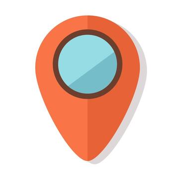 plano ilustración de ubicación alfiler para viaje mapas, aplicaciones, navegación herramientas, turismo íconos y ruta planificación diseño vector