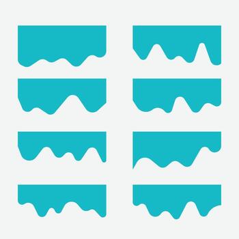 colección de divisores forma plantillas. curva líneas, ola colección de resumen diseño elemento vector