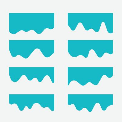 Collection of dividers shape templates. Curve Lines, Wave Collection of Abstract Design Element