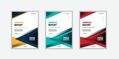 Modern folding ribbon theme book cover template in gradient color. A4 size book cover template for annual report vector