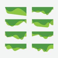 Collection of dividers shape templates. Curve Lines, Wave Collection of Abstract Design Element. Modern separator header for website and app. vector