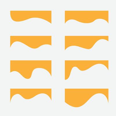 Collection of dividers shape templates. Curve Lines, Wave Collection of Abstract Design Element. illustration