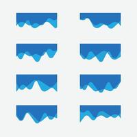 Collection of dividers shape templates. Curve Lines, Wave Collection of Abstract Design Element. Modern separator header for website vector