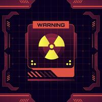 Red Code Nuclear Warning Sign Background vector
