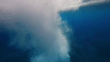 Air Bubbles Rise From The Ocean Depths Background In Summer video