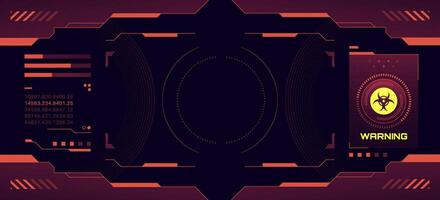 Red Code Warning Sign Black Background vector