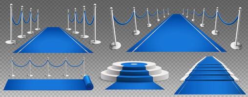 Elegant Blue carpet Element Collection vector