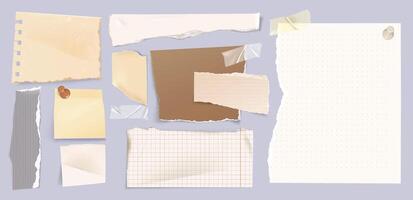Realistic Torn paper Original Set vector