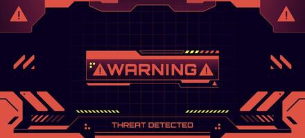 Alert Detected Warning Sign Background vector