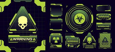 Biohazard Alert Green Background vector