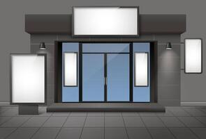 Indoor Signage Realistic Mockup composition vector