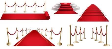 Elegant Red carpet Element Collection vector
