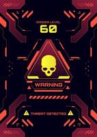 Warning Alert Sign Illustration with Skull vector