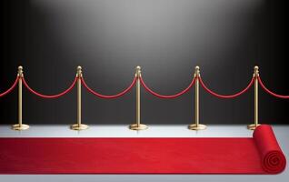 Elegant Red carpet Realistic Composition vector